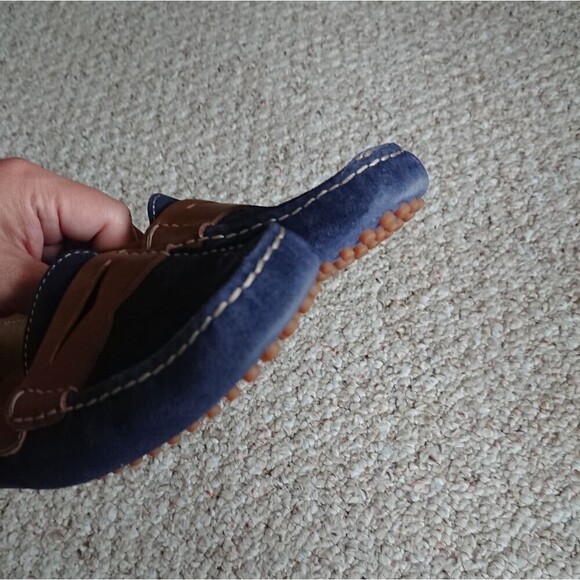 Faconnable leather moccasins in navy blue size 36.5 - Picture 10 of 15